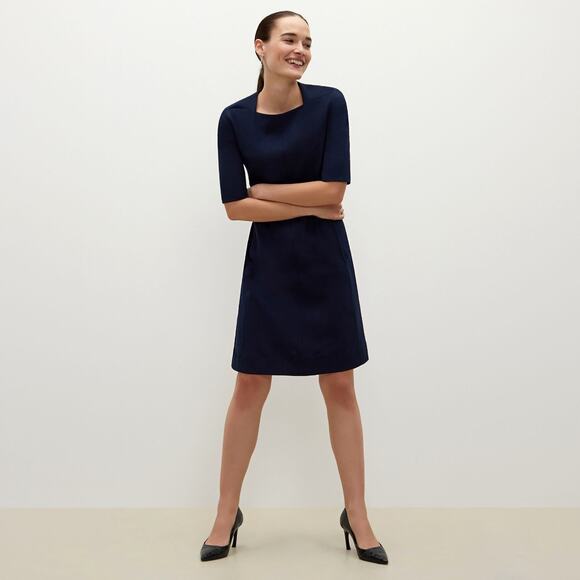 M.M. Lafleur Womens Designer Galaxy Navy Blue Emily Dress US 16 - Picture 1 of 7